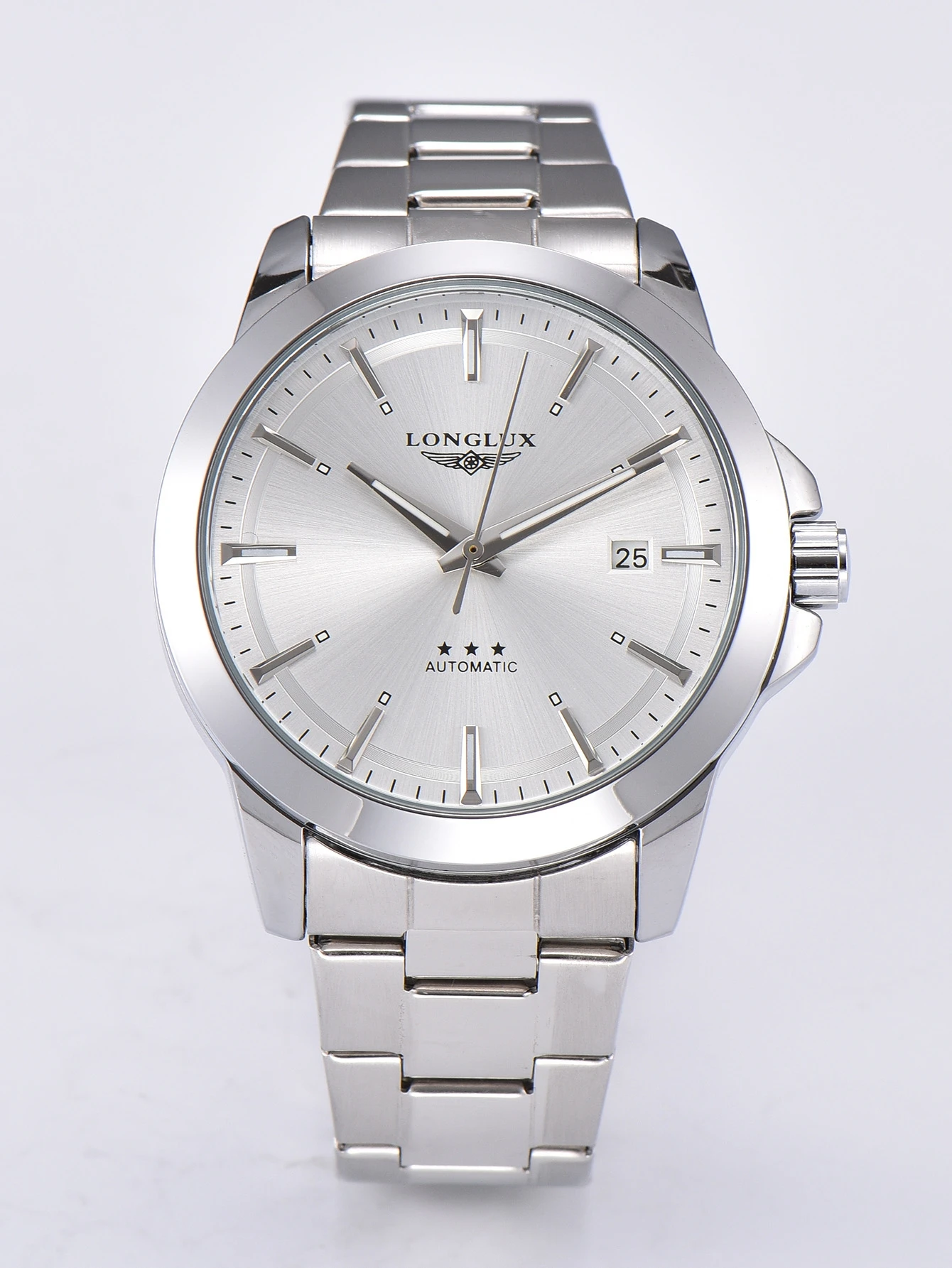 Heren automatisch horloge zakelijke datum mechanische horloges waterdicht roestvrij staal lichtgevend minimalistisch cadeau voor jou