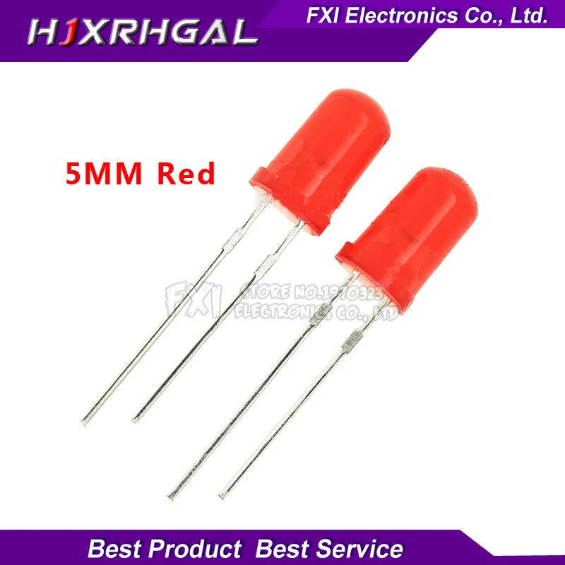100pcs Red light-emitting  Red turn Red 5mm led  new original
