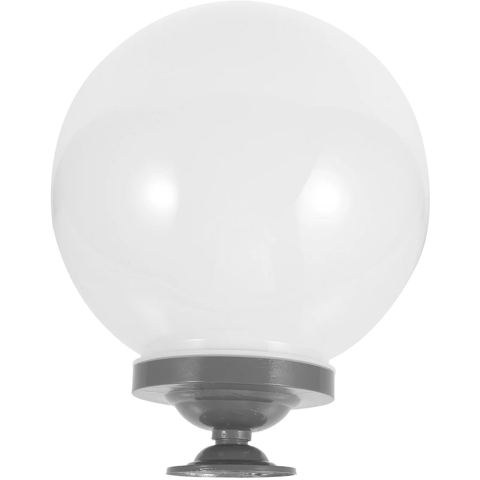 

Courtyard Wall Pillar Decorative Lamps 25CM Acrylic Globe Shade Gray Disk Water Dust Resistant Easy Install Outdoor Garden Yard