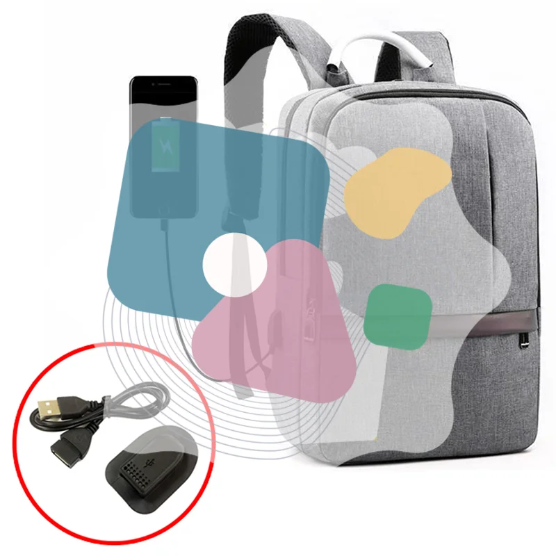 Backpack External USB Charging Port USB Interface and Charging Cable Travel Shoulder Bag Charging Accessories