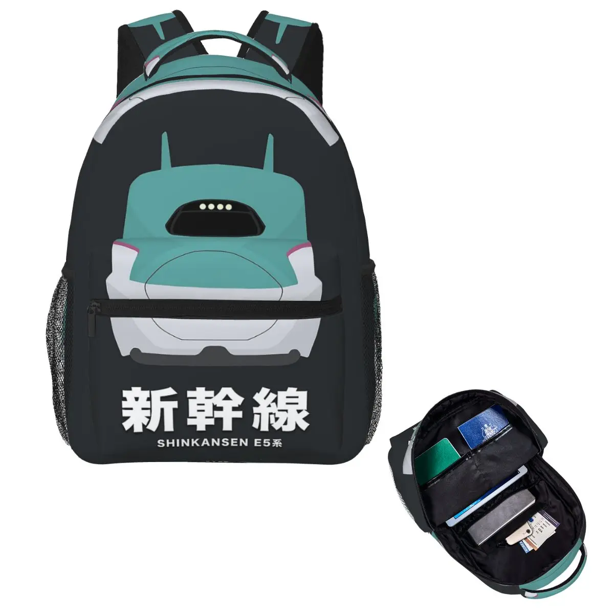 Japanese Shinkansen Bullet Trains Student Backpack School Bag Hiking Travel Daypack for Boys Girls Fashion Bookbag Shoulder Bags