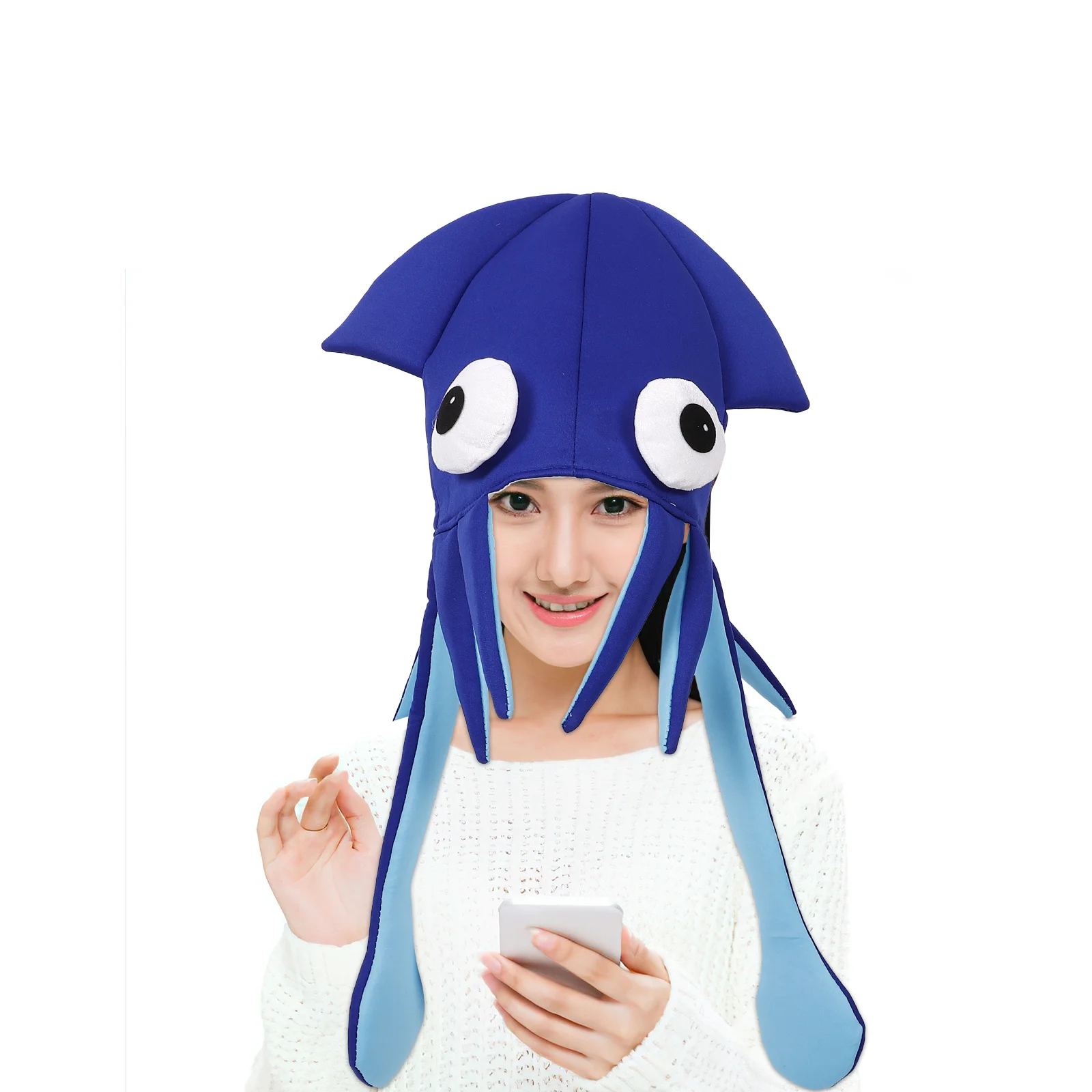 

Octopus Hat Cartoon Headgear For Halloween Christmas Cosplay Party Performance Prop Costume Accessory Velour Animal