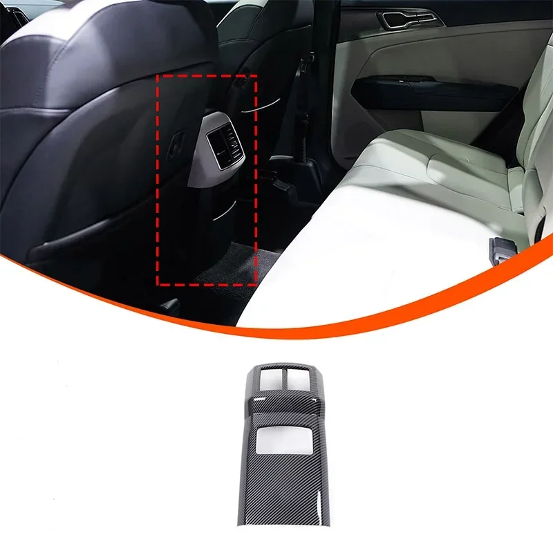 

For Kia Sportage NQ5 22-24 ABS Carbon Car Rear Air Conditon Vent Cover Trim AC Outlet Panel Cover Trim Interior Car Accessories