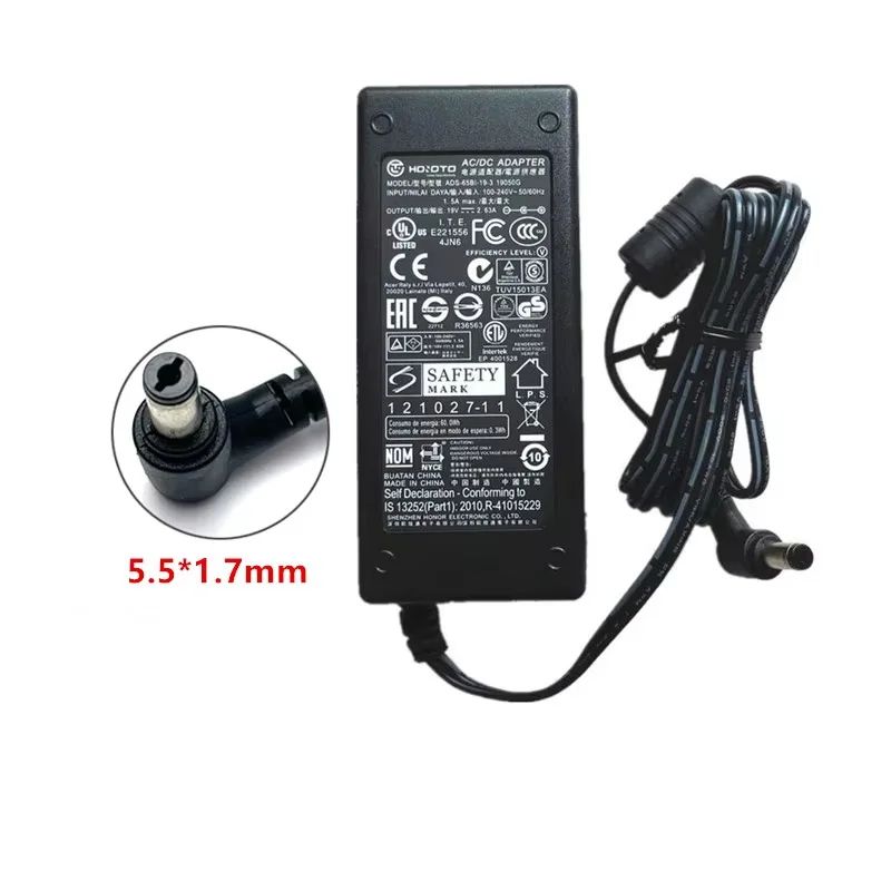 Nuevo adaptador de CA 19V 2.63A 50W para Acer ER320HQ G246HYLR S275HLR fuente de alimentación para monitor LCD PA-1501-91 ADS-65BI-19-3 19050G