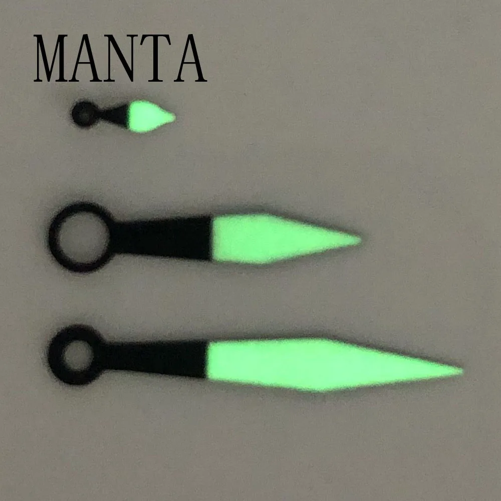 MANTA Watch Hands Green Luminous Fit ETA6497/6498 Seagull ST3600/3620 Movement