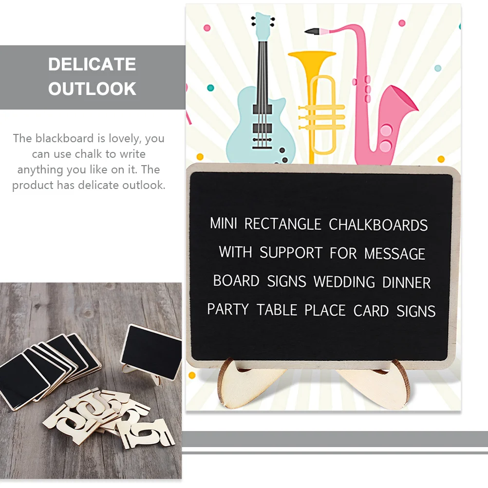 

10pcs Small Chalkboard With Easel Wooden Mini Blackboard For Home Office Party Wedding Decor Sign Board Desktop Message Board