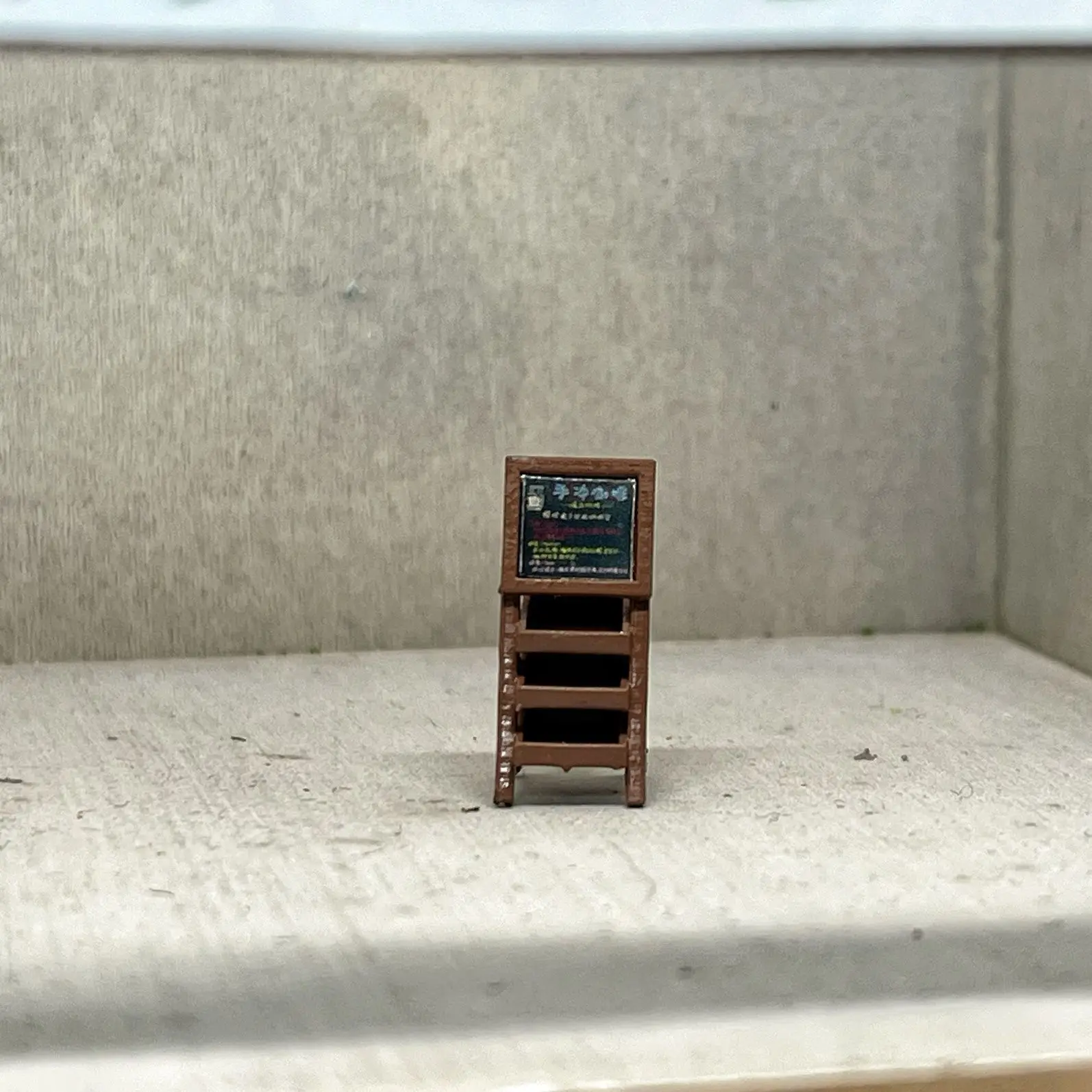 1/64 مقهى مقهى مقهى بار لافتات معلومات القائمة مجلس نموذج المشهد مخصص طاولة رمل مصغرة