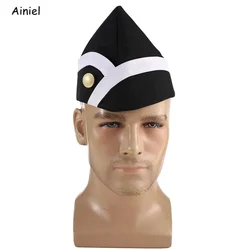 Hot Cosplay Ghana Dancing Pallbearers Black Hat Ribbon Funny Dressed Funeral Dancing Coffin Cap Hat Team Display Dance Props