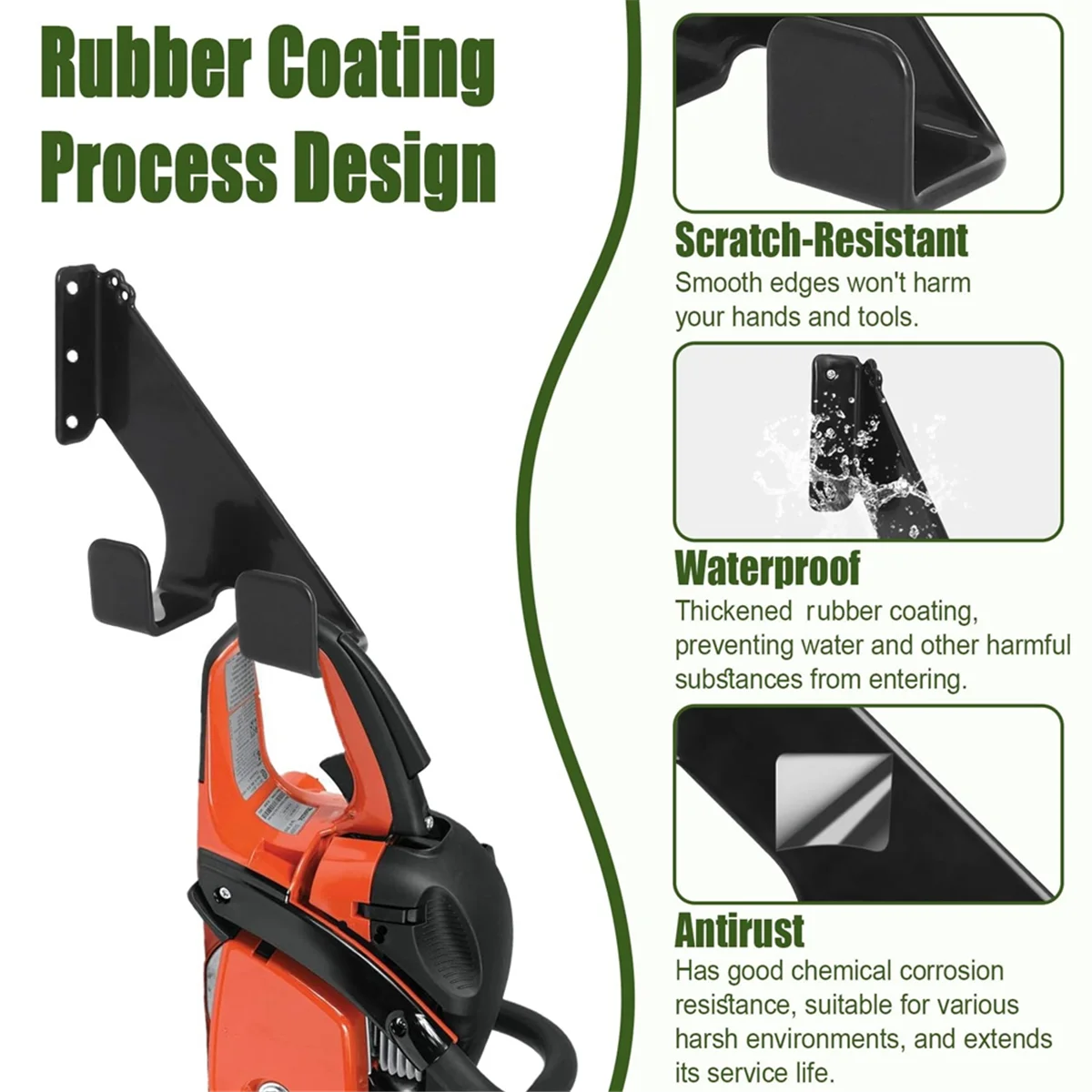 A002 1Pcs Chainsaw Wall Mount Holder Metal Heavy Duty Chainsaw Hooks Wall Mount Chainsaw Rack Bracket for 009 360 Chainsaws