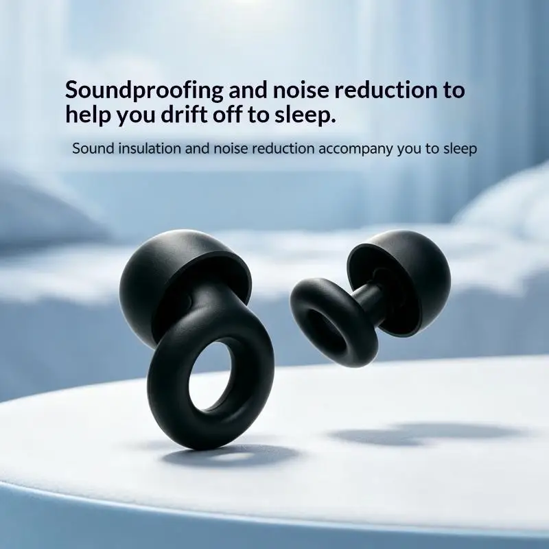 Soft Silicone Noise Cancelling Earplugs Reusable Waterproof For Sleeping Swimming Study Snoring Portable Travel