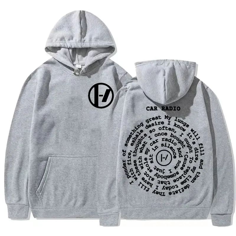 2026 Twenty One Pilots Autoradio Doppelseitig Bedruckter Hoodie Harajuku Hip Hop Oversized Sweatshirt Herren Damen Mode Lässig Gemütlich H – Detail 7