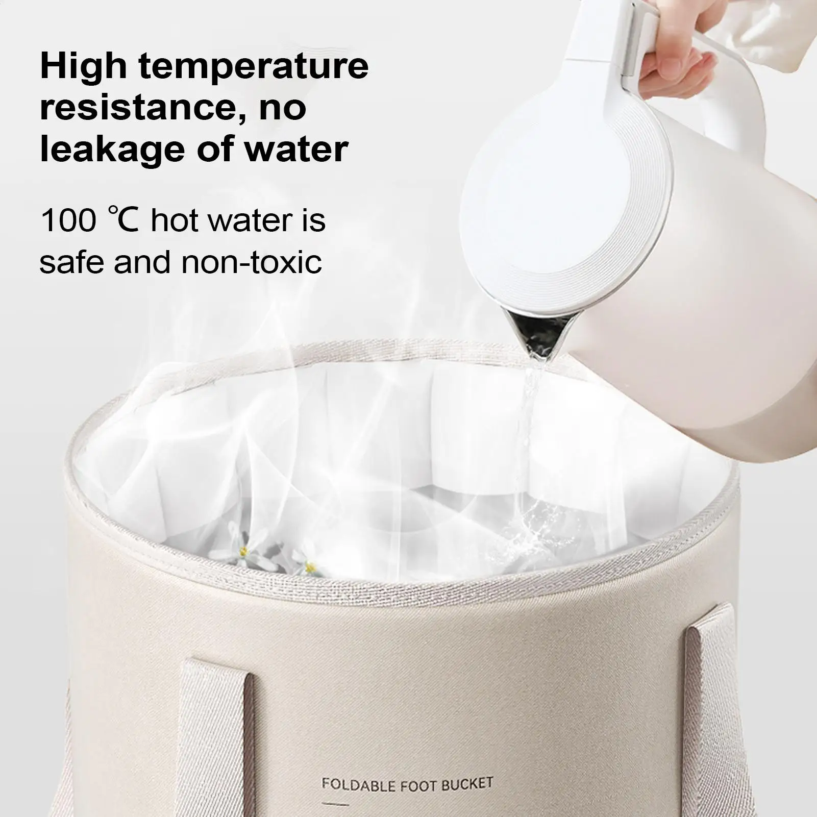 

Feet Soaking Tub Foldable Portable Foot Spa Waterproof Bucket With Non-Slip Base For Spa Care Shower Cleaning Home Travel