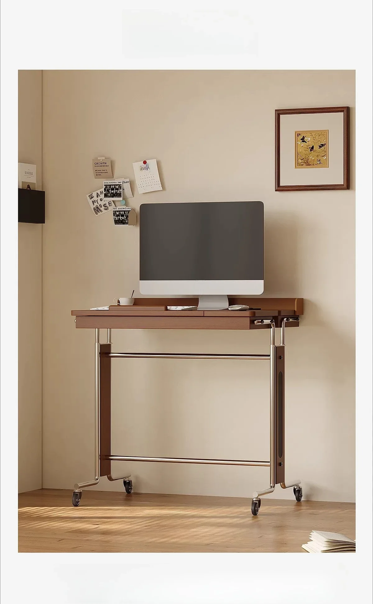 

Medieval lifting computer desk, small home office removable, multi-functional study desk