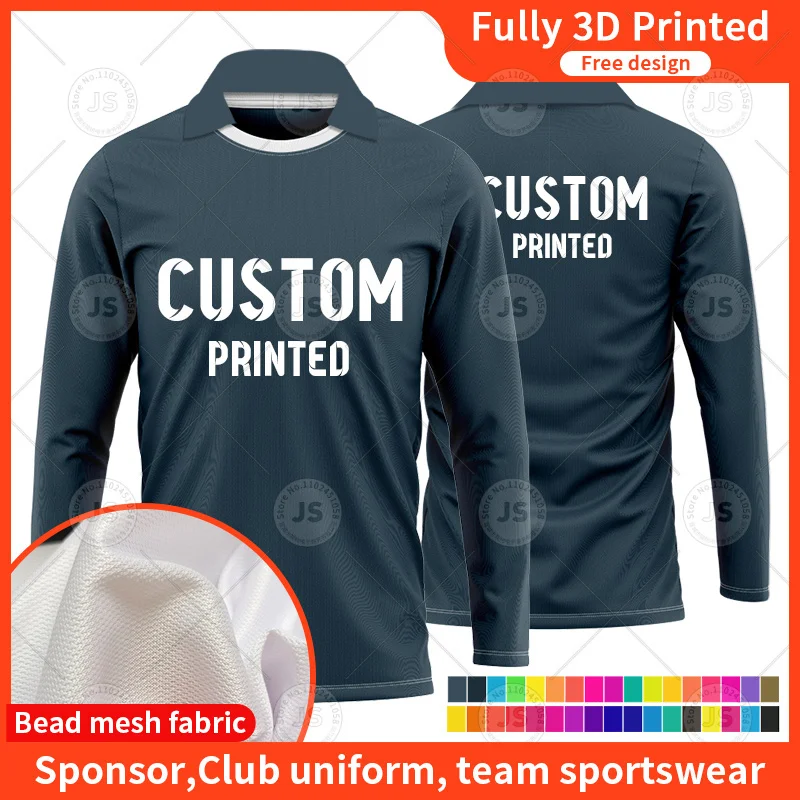 Customized Long sleeved Polo Shirt Personalized Long sleeved Polo Shirt Sports Leisure Team Uniform Work Clothes view 3