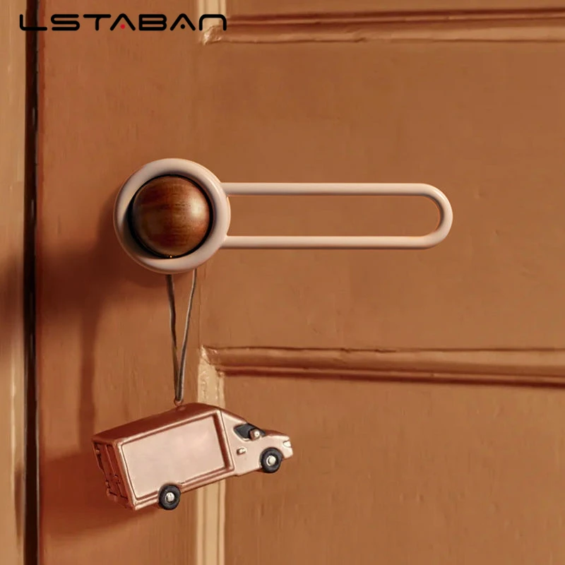 Solid Walnut Wood Indoor Door Lock Light Luxury Bedroom Split Silent Door Lock Zinc Alloy Mechanical Furniture Handle Mute Locks