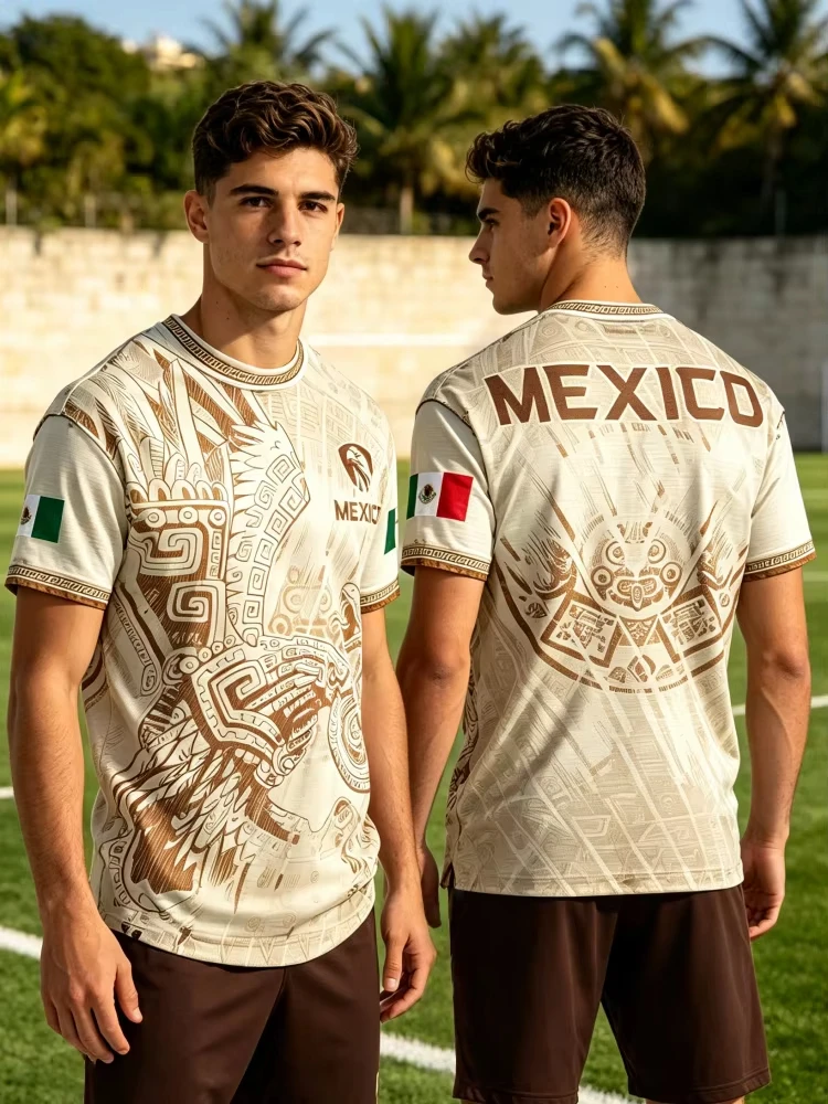 2026 Summer New Mexico Soccer Jersey Quick Dry Short Sleeve T Shirt Men Women Mexican Sport Training Fan Casual Family Kids Tees