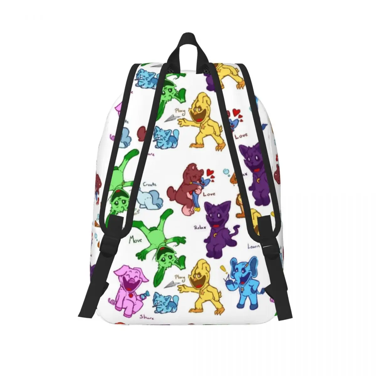 Smiling Critters Collection Cool Backpack, Sports, Student, Business, CatNap, Daypack for Men, Women, Laptop, Computer Initiated Bag