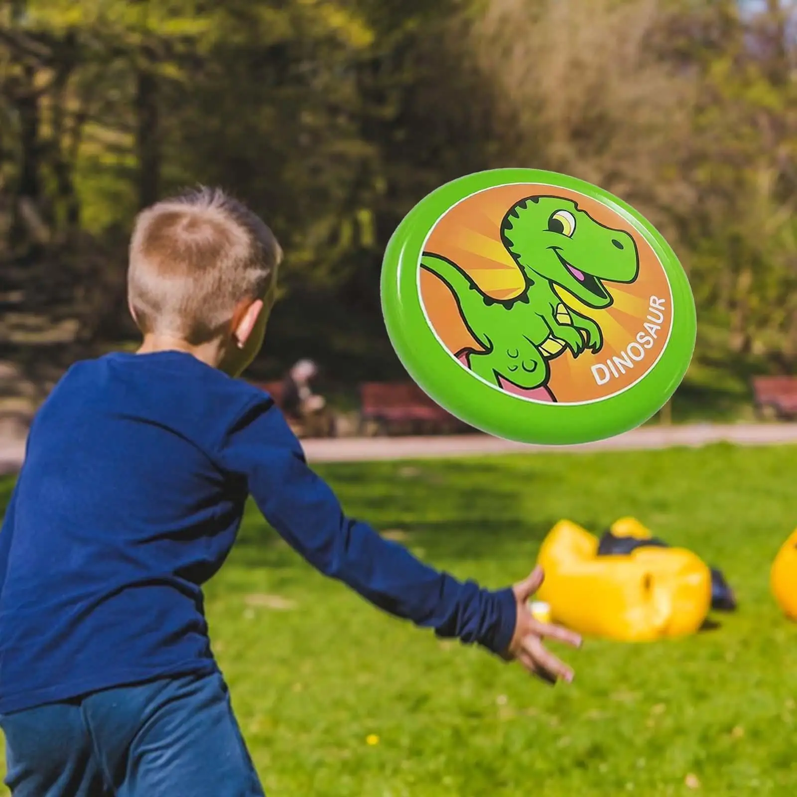 Platillos voladores suaves para actividades al aire libre, juego de dibujos animados, placa de evitación de interacción entre padres e hijos para patio trasero, césped deportivo para niños