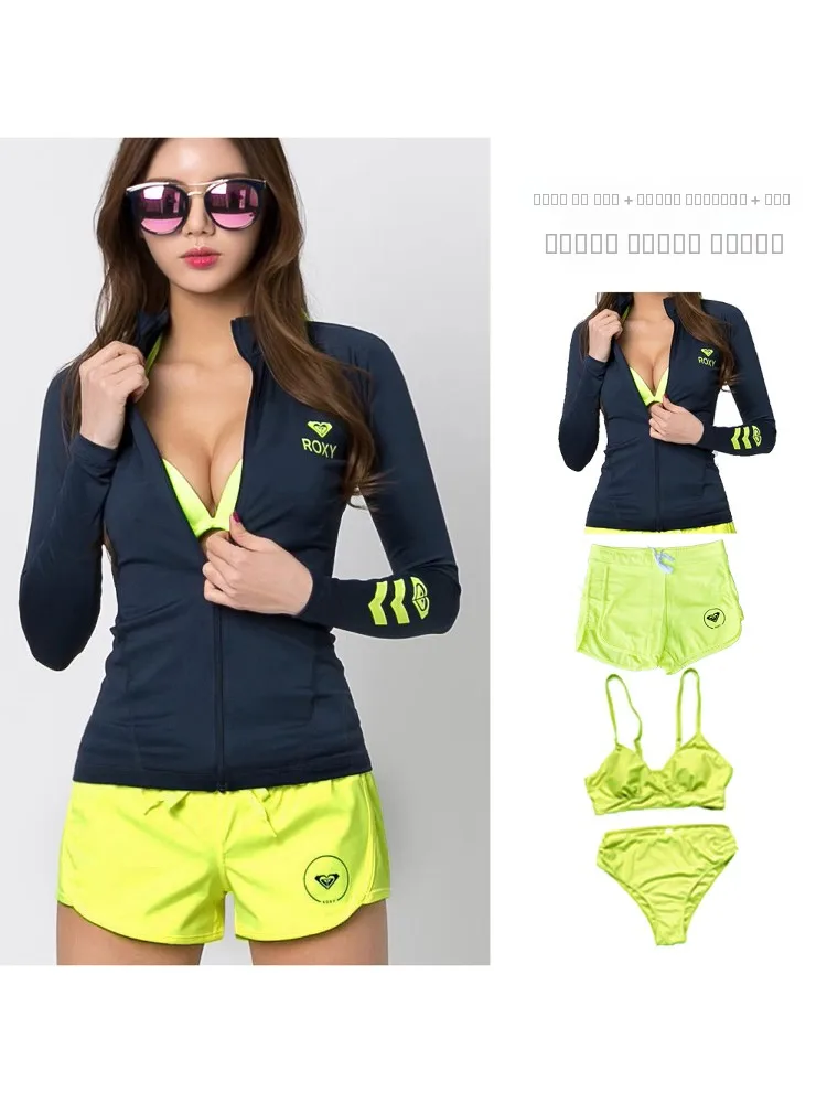 

Women's Outdoor Dive Suit Long Sve Separate Slim Qui Dry Surfing Sun Protection Sliding Water Floating Diving Materni ...