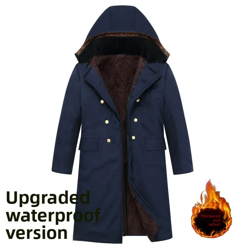 

Thiened Camouflage Cotton Jaet for Men Winter Warm Military een Fce Lined Long Coat Sle Faion Urban Casual Wear