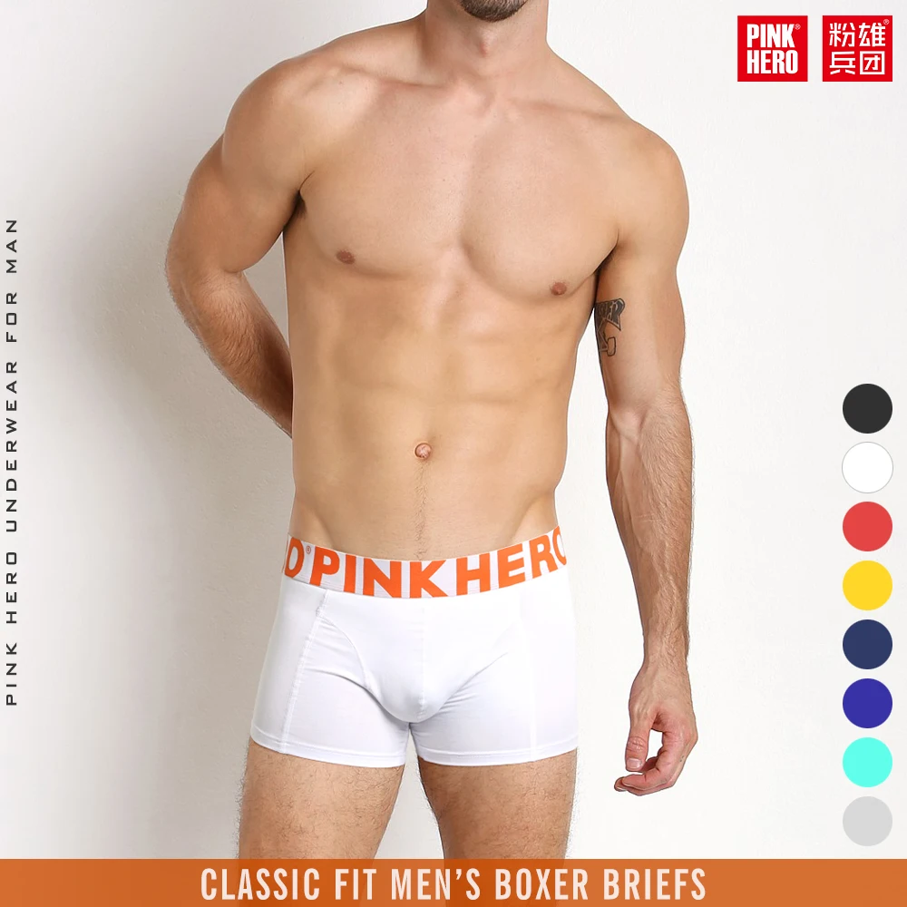 PINKHERO-Calzoncillos de algodón para Hombre, ropa interior cómoda y suave, elegante, Bóxer
