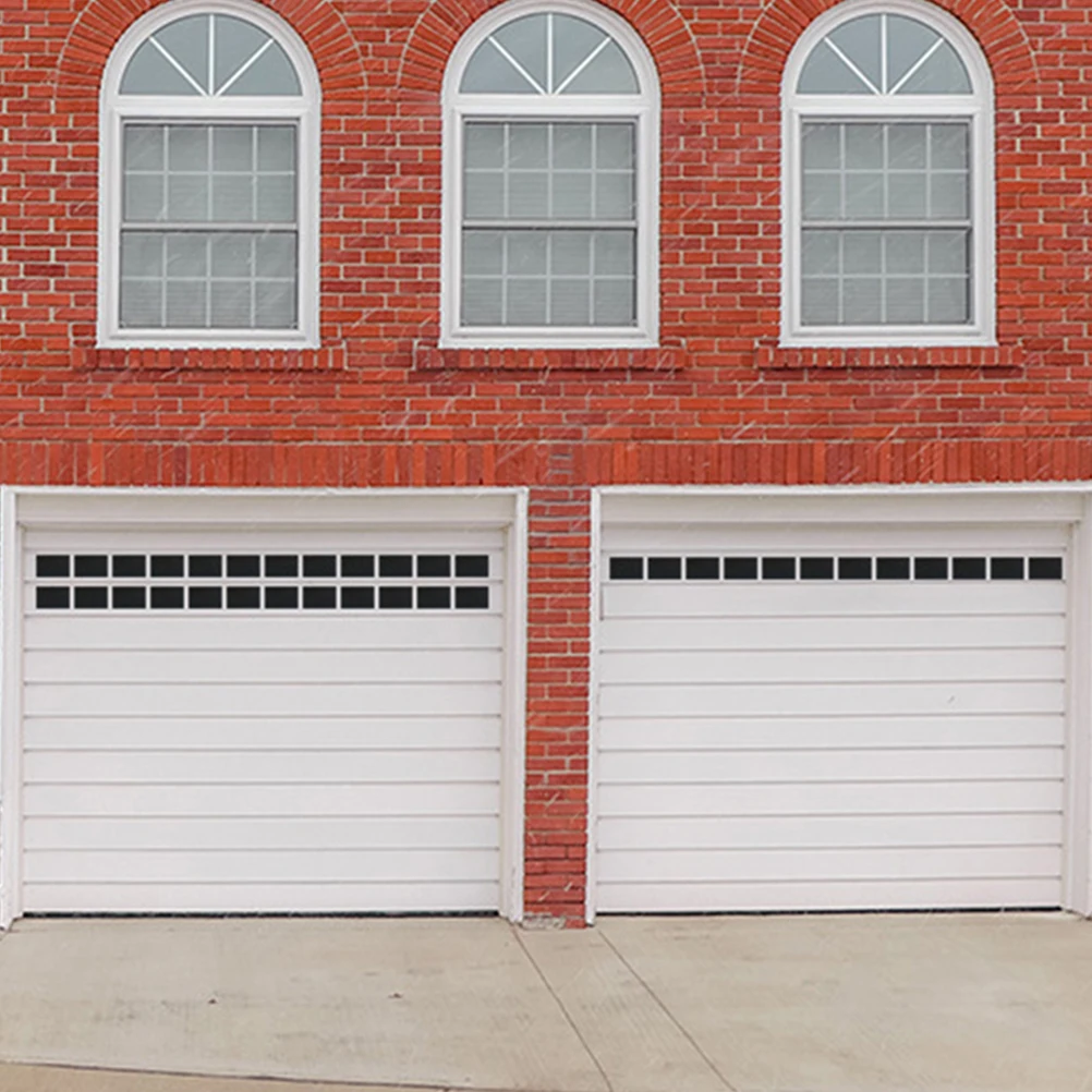 

16pcs Fake Window Door Magnetic Panels Strong Magnets Easy Install Removable Diy Black Rubber Panels For Garage