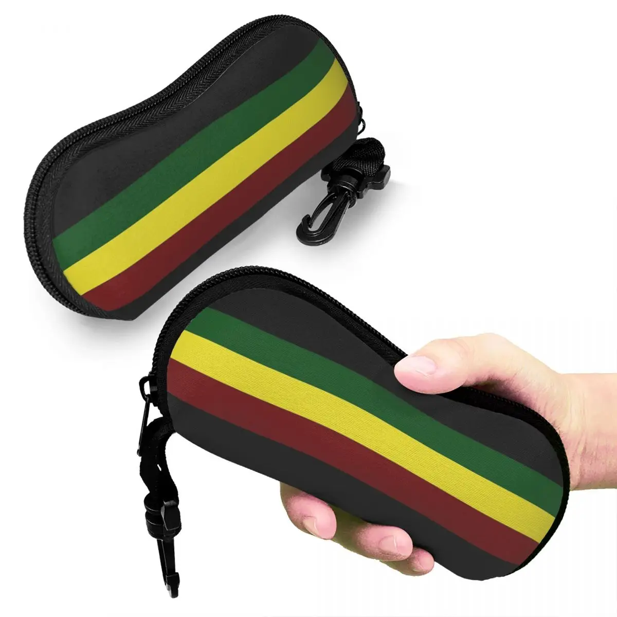 

Футляр для очков Rasta Flag в полоску, портативная коробка для солнцезащитных очков, женская и мужская мягкая сумка для очков, сумка
