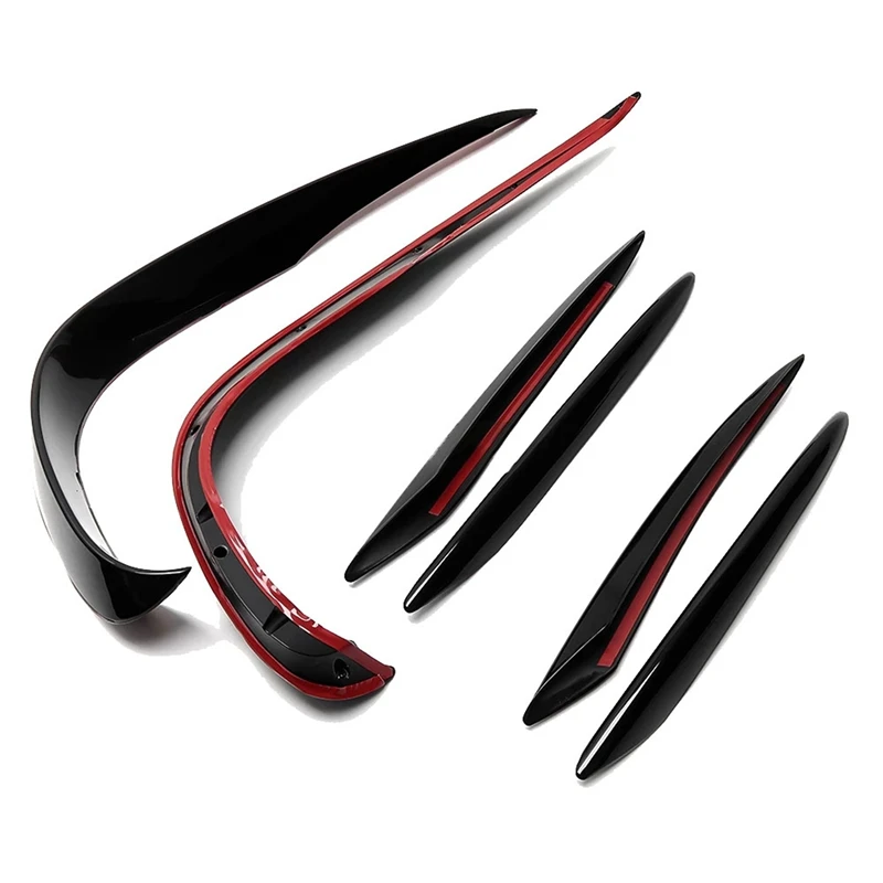 2 Set Car Accessories: 1 Pcs Car Fuel Tank Cap Trimming & 1 Set Car Front Bumper Spoiler Splitter Cover