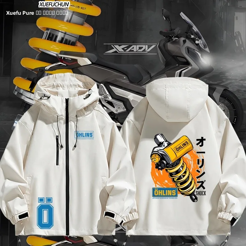 

Мотоциклетный амортизатор OHLINS, модифицированный гоночный жакет, модный брендовый жакет для мужчин и женщин, американский стиль, ветрозащитный, с длинными рукавами