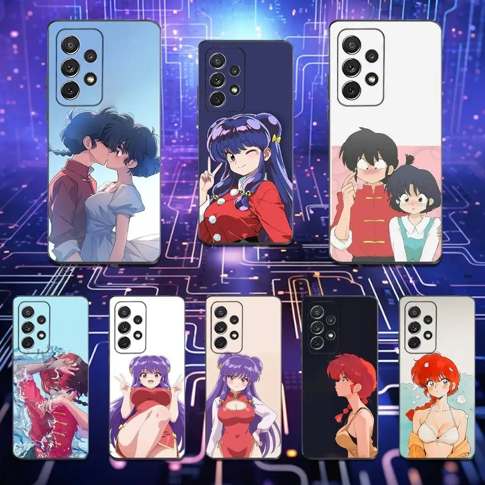 

M-Manga Comics R-Ranma-12 Phone Case For Samsung S25,S24,S23,S22,S21,S20,S10,Ultra,Plus,Lite,FE,Soft Silicone Black Cover