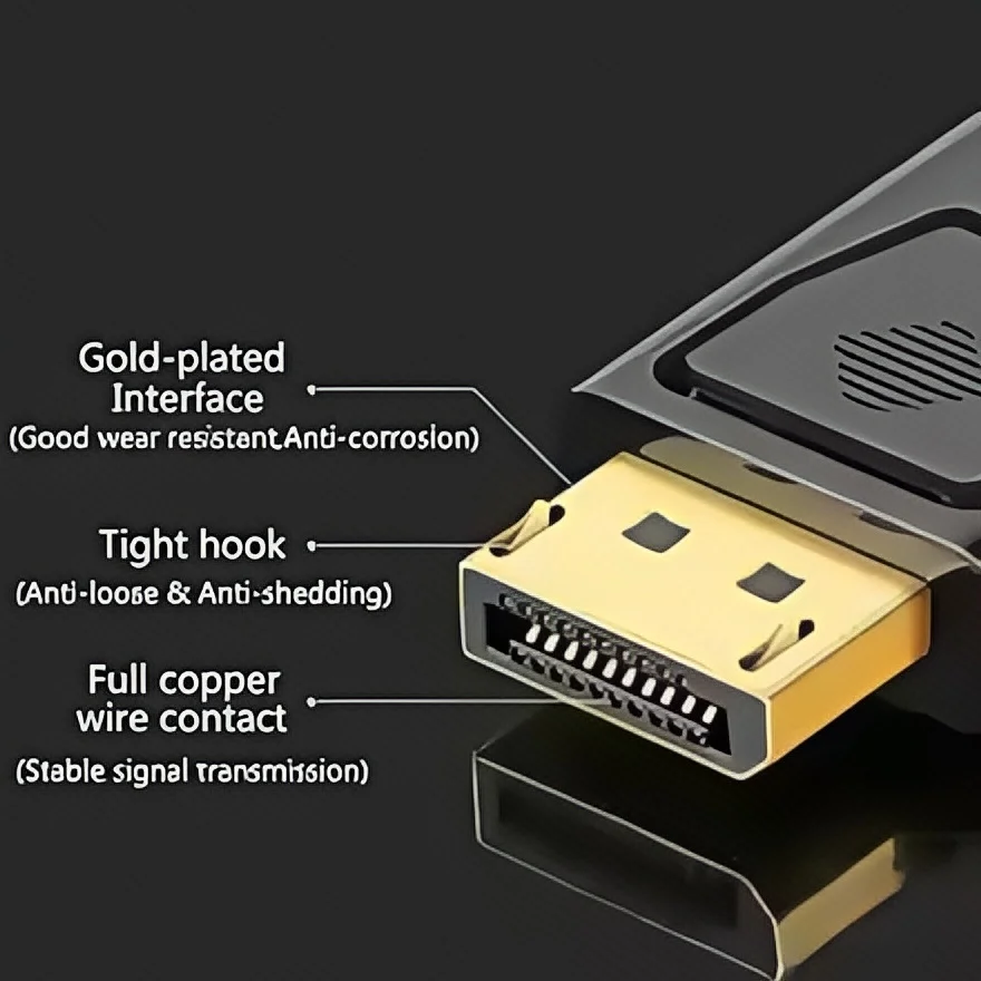 4K DisplayPort-HDMI 어댑터 - PC/노트북/모니터용 DP-HDMI 변환기, Ultra HD 비디오/오디오 지원
