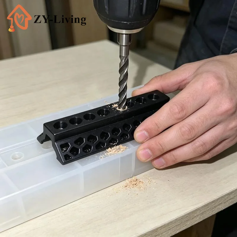 1Pcs 15mm 10-Hole Drill Bit Guide Firmly Fixed Non-Slip Drill Bit Holder Accurate Drilling Auxiliary Drill Bit PVC Pipe