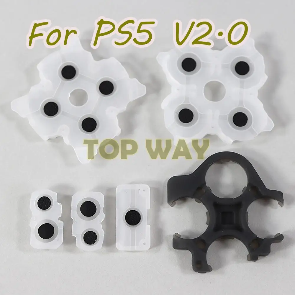 50 juegos V1 V2 para PS5 junta de goma conductora pieza de repuesto L R ABXY botón para PlayStation 5 controlador d-pad