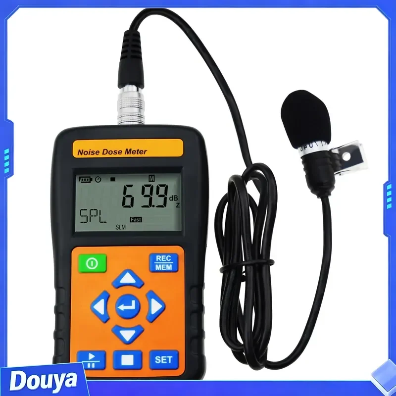 Digital Noise Dose Meter A C Z Weighting, 10000 Data Record, Windows Compatibility Sound Level Tester