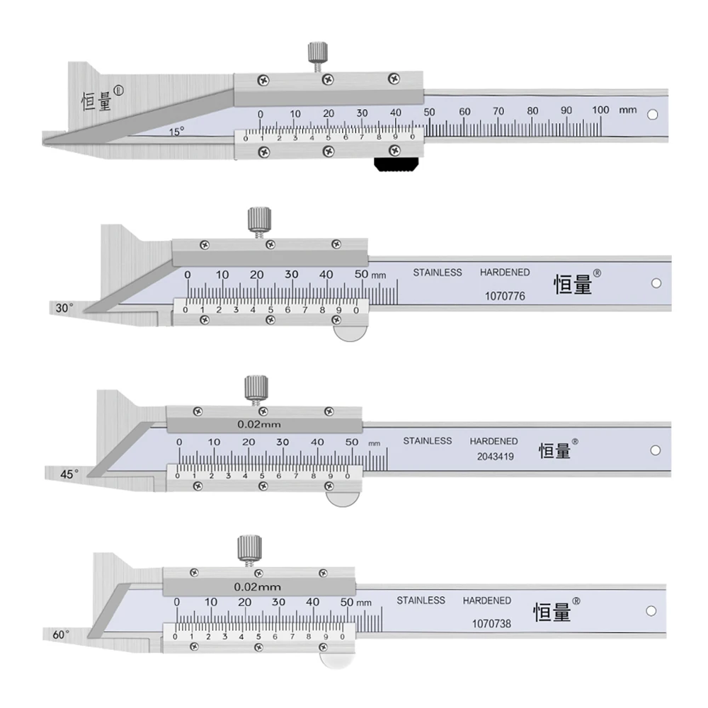 Suwmiarka noniusza ze stali nierdzewnej 0-15mm45 ° 30 ° 15 ° cyfrowy wyświetlacz z fazą do pomiaru głębokości