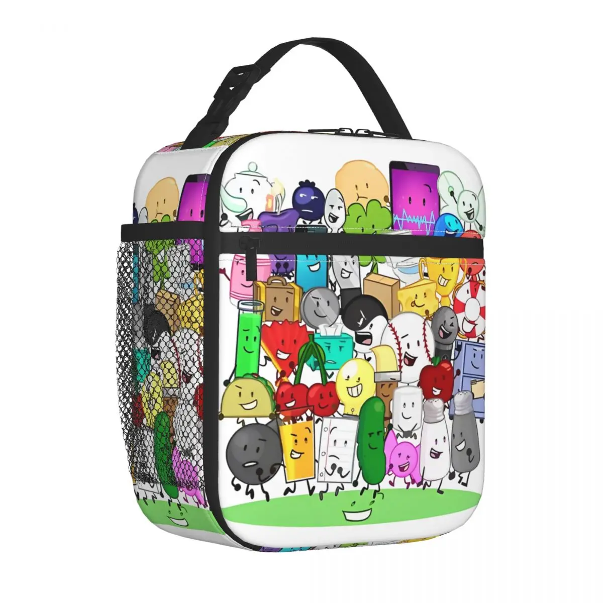 صناديق الغداء The Gang's All Here! Inanimate Insanity BFDI صندوق طعام كرتوني كاجوال مبرد حراري صندوق غداء للمدرسة #2