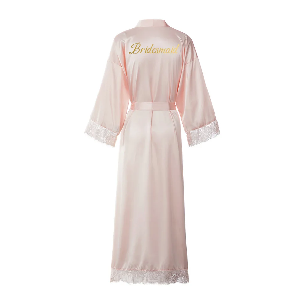 

Новый кружевной халат подружки невесты с золотыми буквами, свадебный подарок для матери, сестры невесты, халат, кимоно, атласные халаты