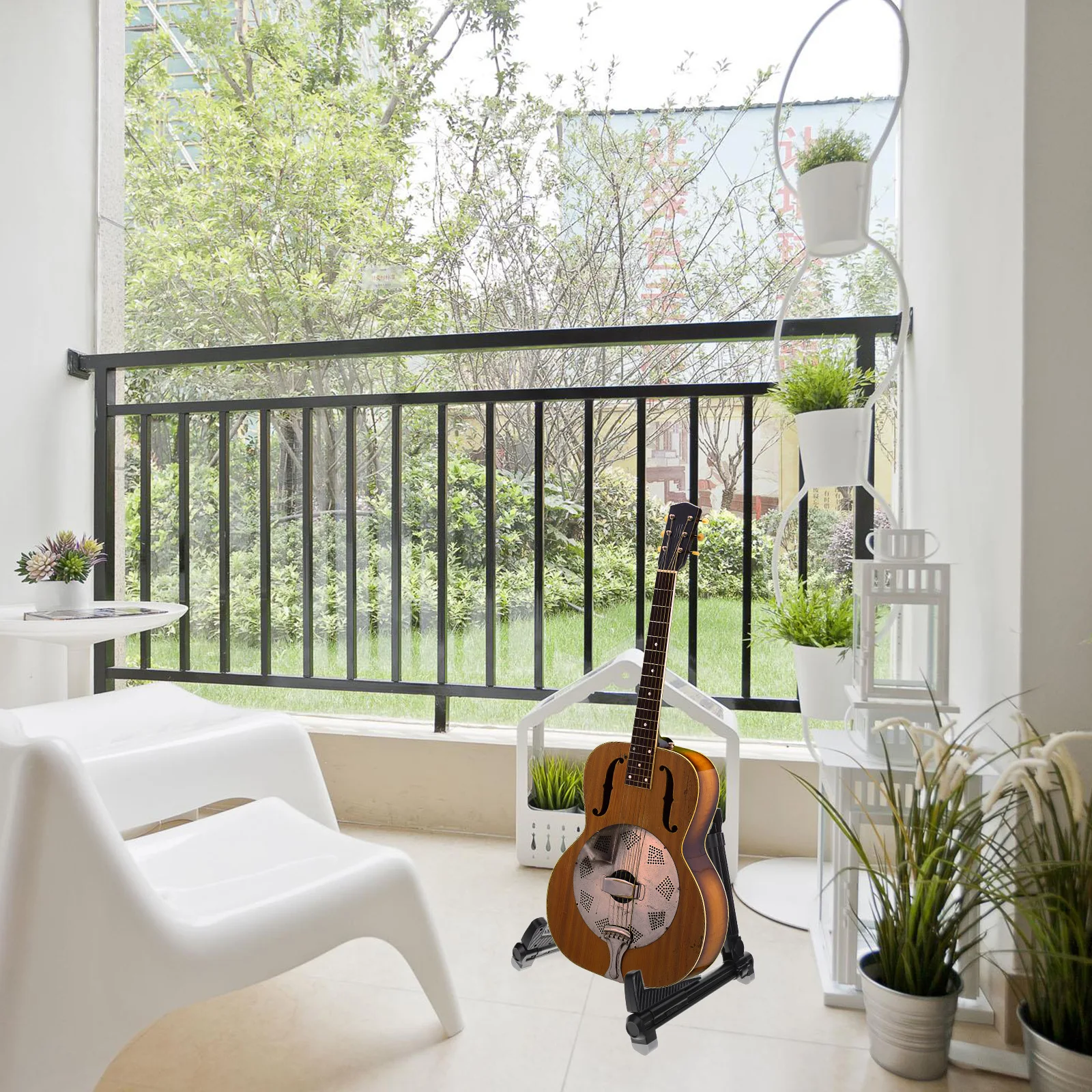 

1pcs Guitar Stand Foldable Portable Bass Electric Acoustic Guitar Holder Stable Instrument Rack For Ukulele Violin Banjo Floor