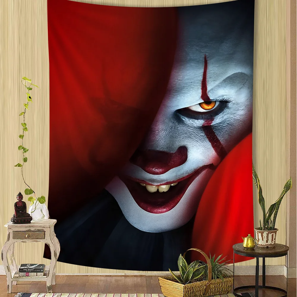 Hot Pennywise Clown Float It Horror Hanging Tapestry Cheap Wall Hanging Bohemian Wall Tapestries Mandala Wall Hanging Home Decor