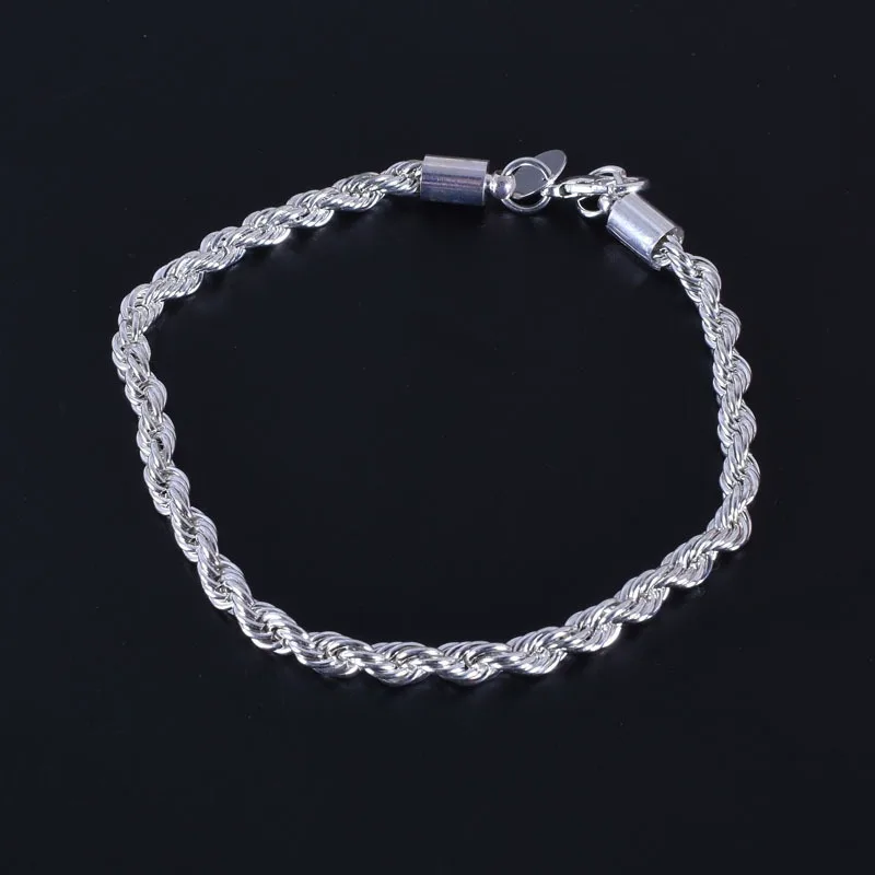 2024 New 925 Sterling Silver Exquisite Bracelets Fashion Charm for Women Men Wedding Cute Simple Girl Jewelry Gift