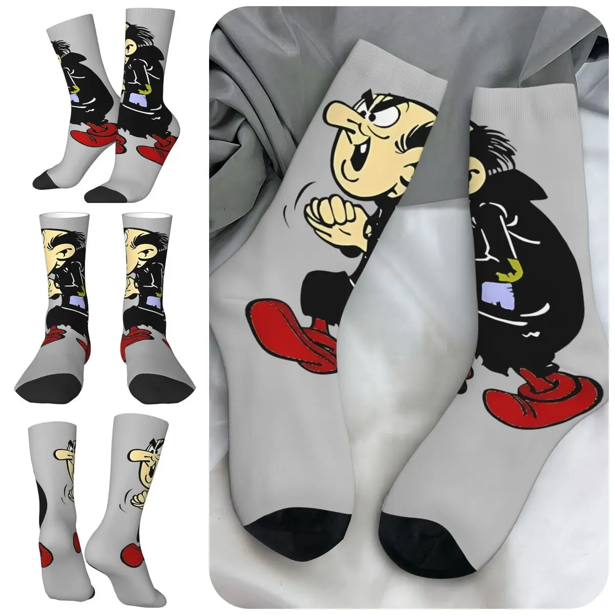 Más calcetines de poliéster Gargamel para hombres y mujeres, con estampado hermoso, adecuados para todas las estaciones, regalos.