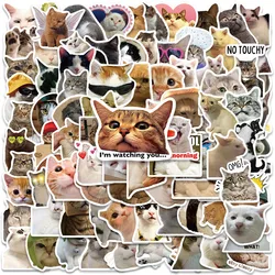 50/100pcs Funny Cat Meme Stickers Water Bottle Kitten Stickers Laptop Luggage Notebook Skateboard Waterproof Vinyl Car Decals