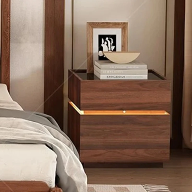 riginality Wood Led Bedside High-quality OCabinets Unique Nightstand Simple Comfortable Organizer Simple Decor Home Furniture