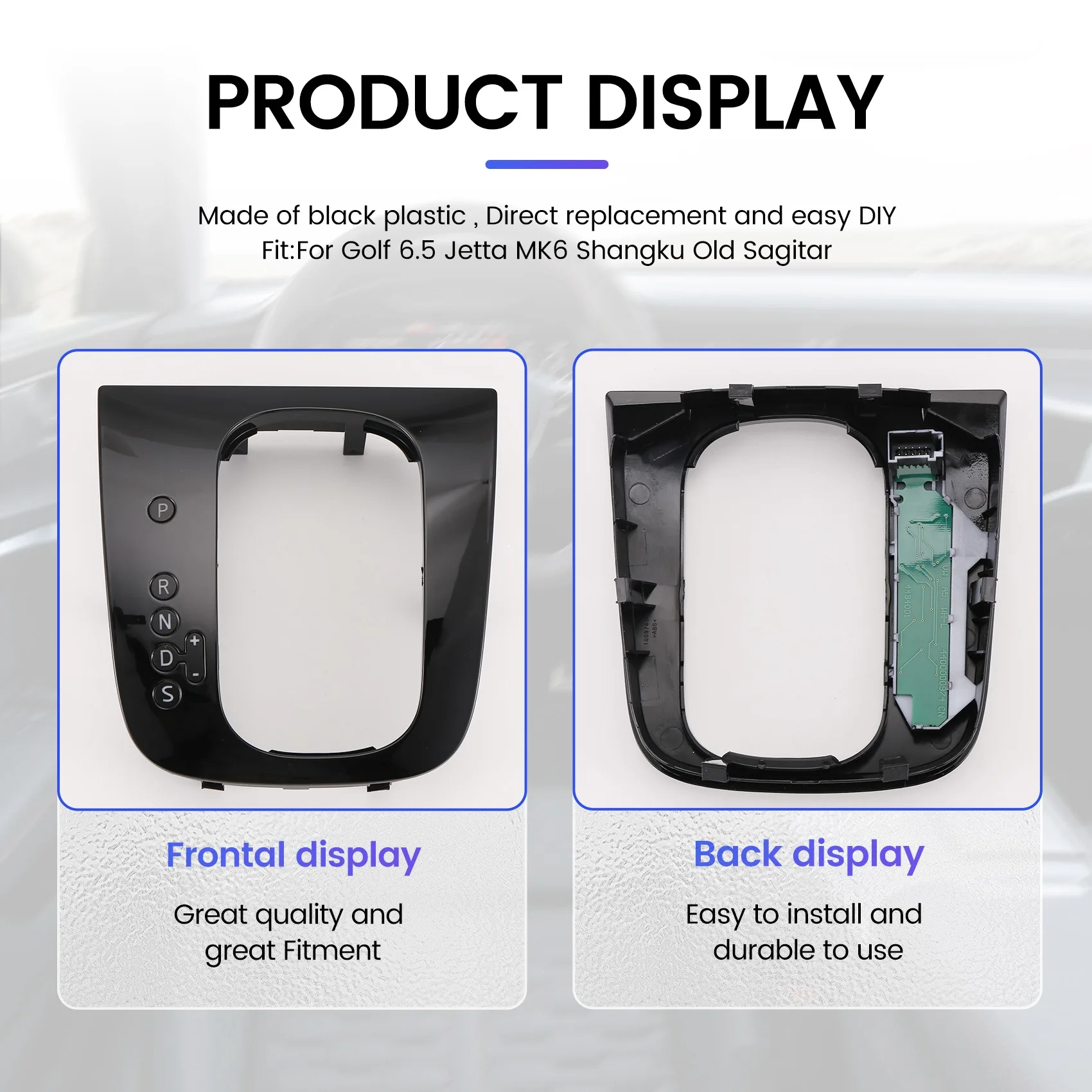 

AU34-DSG Shift Base Frame Replacement For Golf 6.5 Jetta MK6 Shangku Old Sagitar Shift Panel Cover