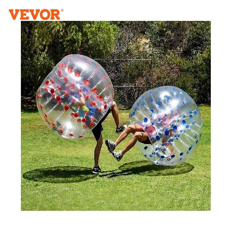 VEVOR Palla Paraurti Gonfiabile, Diametro Intero 1,2 m Punto Rosso Paraurti Gonfiabile Calcio PVC Zorb, Altezza 1 m 8 kg Palla Zorbing, Ampiamente Usato in Cortile, Parco, Spiaggia, Centro di Gioco