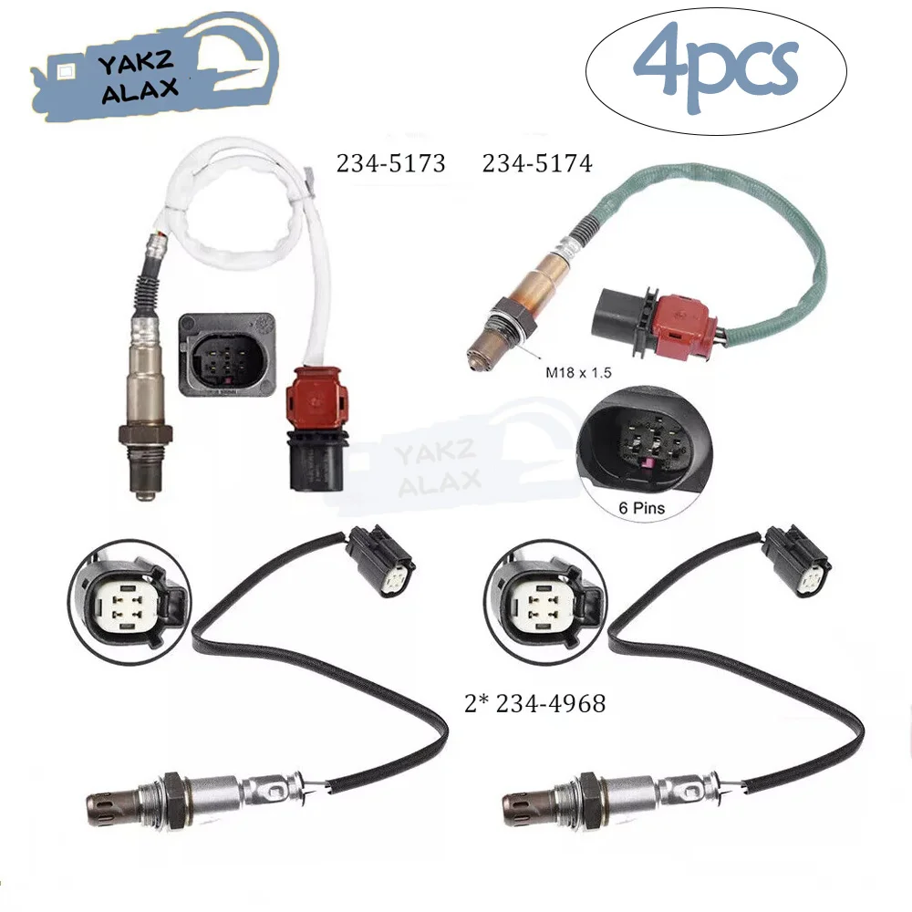 For 2015 2016 2017 Ford F-150 2.7L V6 Turbocharged Oxygen O2 Sensor Upstream Downstream 234-5173 234-5174 234-4968 Lambda