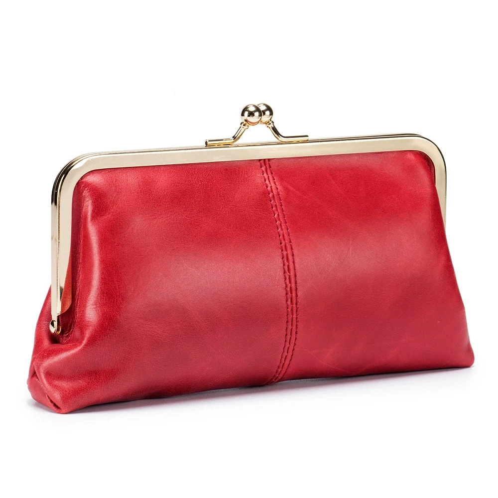 Long Genuine Leather Wallet 2026 Oilwax Cow Leather Purse Woman Card Holder Cowhide Clutch Bag With Box