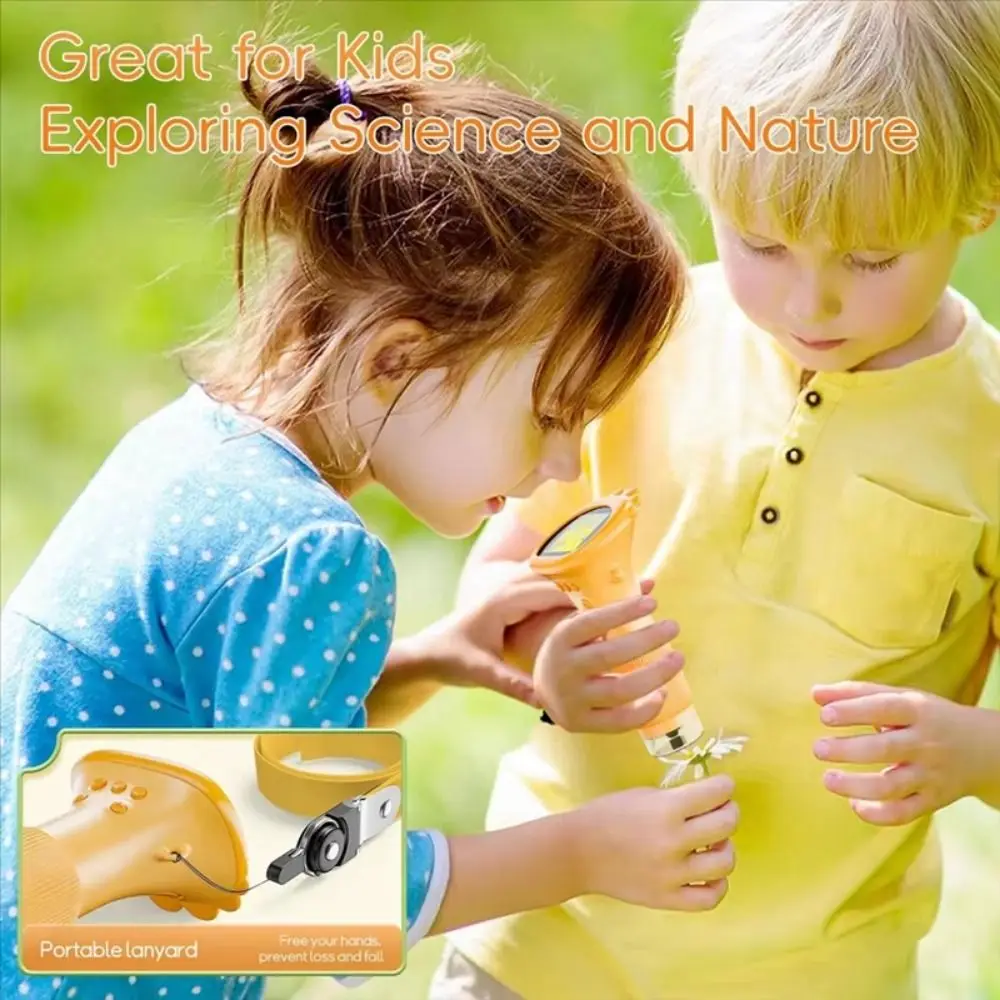 2 Inch IPS Screen Children's Digital Microscope HD Handheld Handheld Digital Microscope 8 LED Light Portable