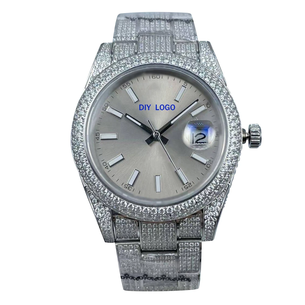 41 mm Sophisticated Diamond Watch – Perfect for Business or Casual Wear, Ideal Gifts for Men