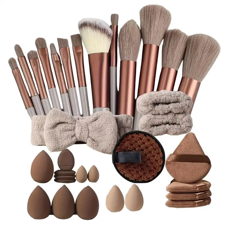 Set di pennelli per trucco professionale con strumenti da 33 pezzi Kit per trucco Strumenti di bellezza professionali morbidi Varie specifiche disponibili